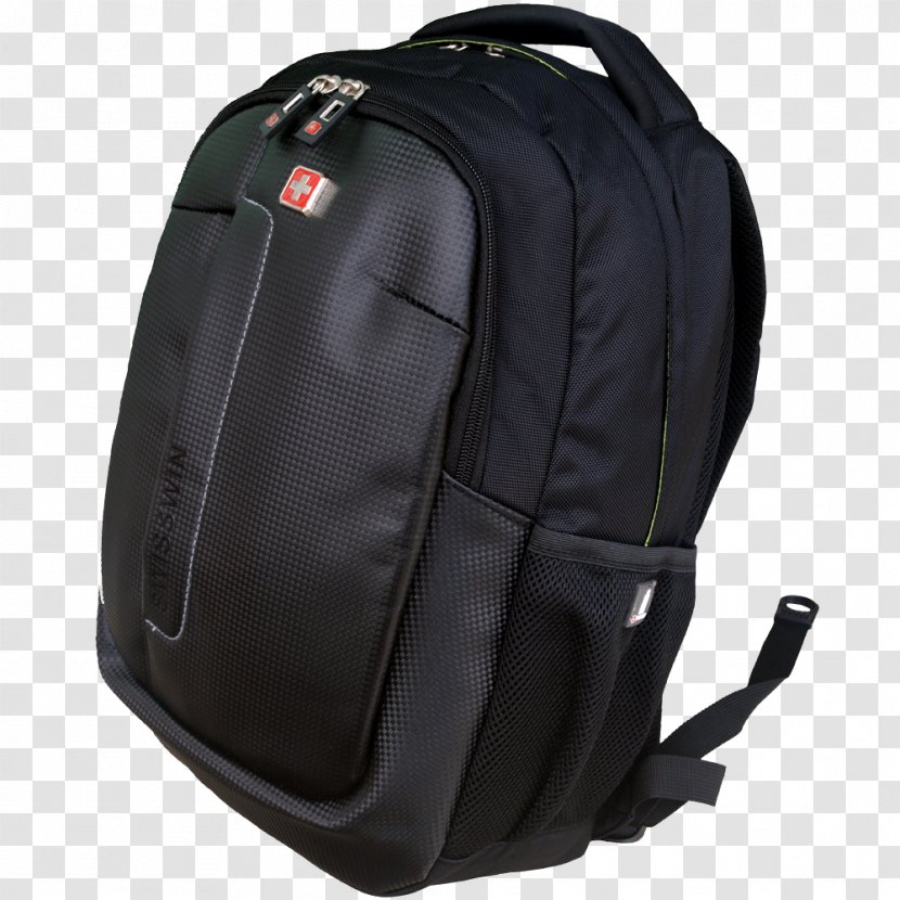 Backpack Bag Hand Luggage - Black - Swiss Army Knife Shoulders Back Transparent PNG