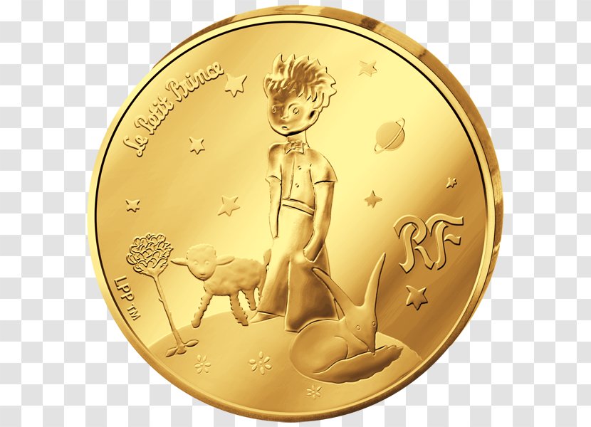France The Little Prince Coin Silver Gold - Money Transparent PNG