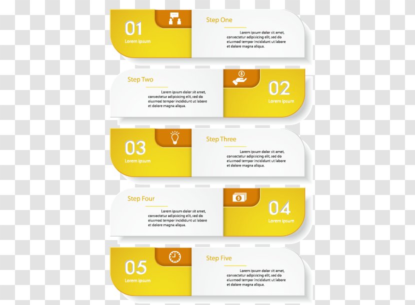 Infographic Data Chart - Yellow-white Minimalist Design Vector Material Transparent PNG
