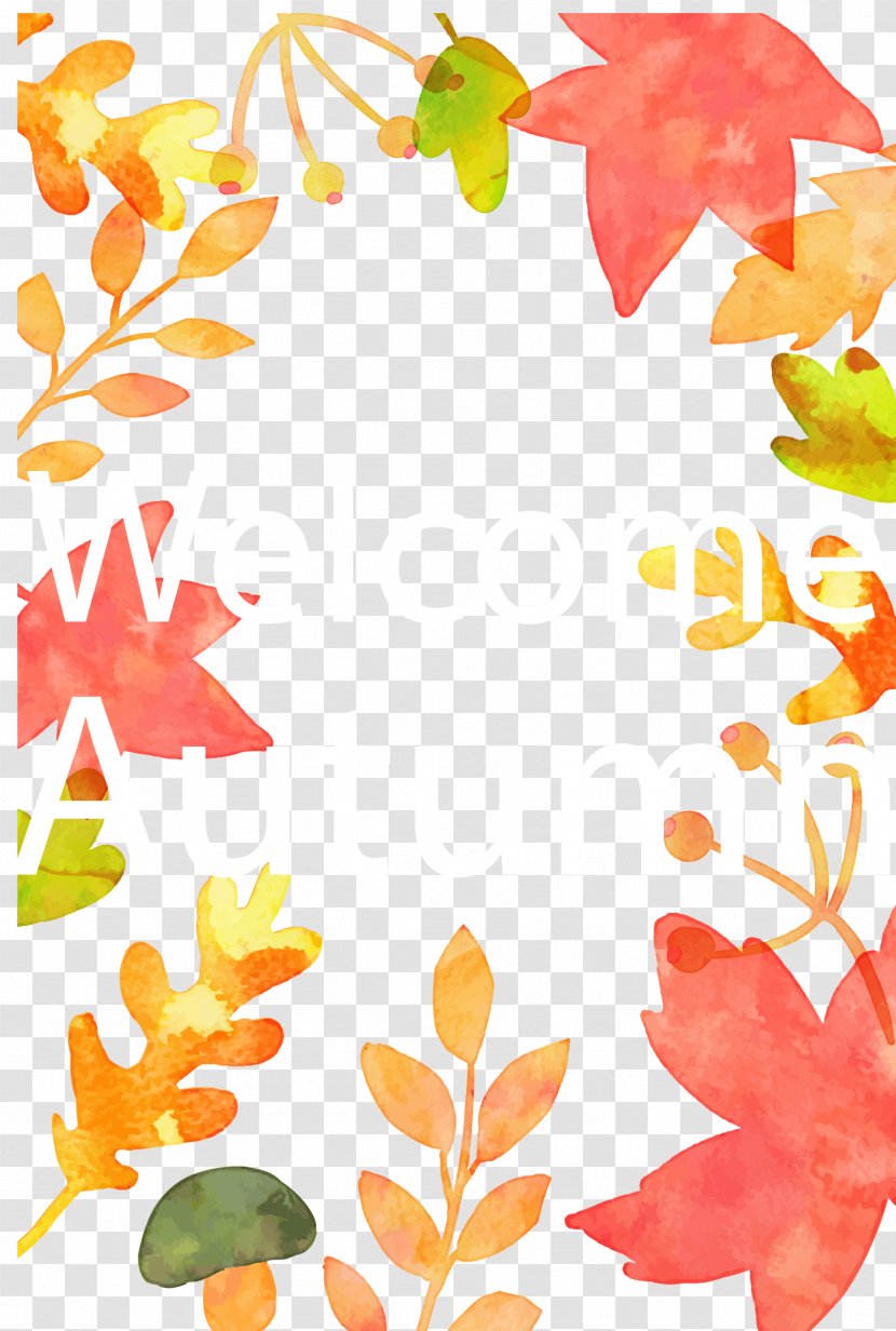 Leaf Euclidean Vector Autumn - Picture Frame Transparent PNG