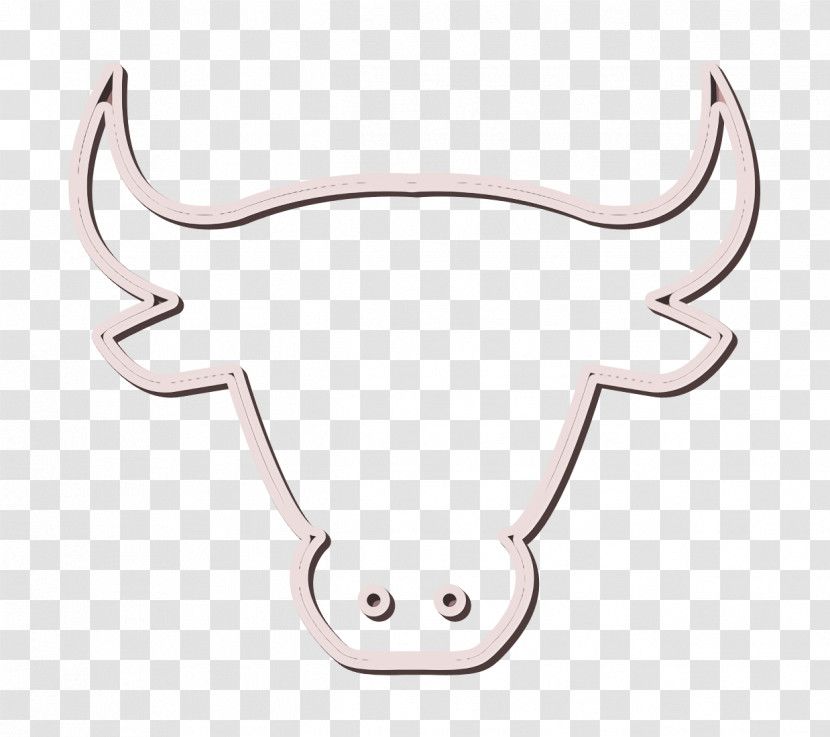 Cow Icon Cow Head Outline Icon Animals Icon Transparent PNG