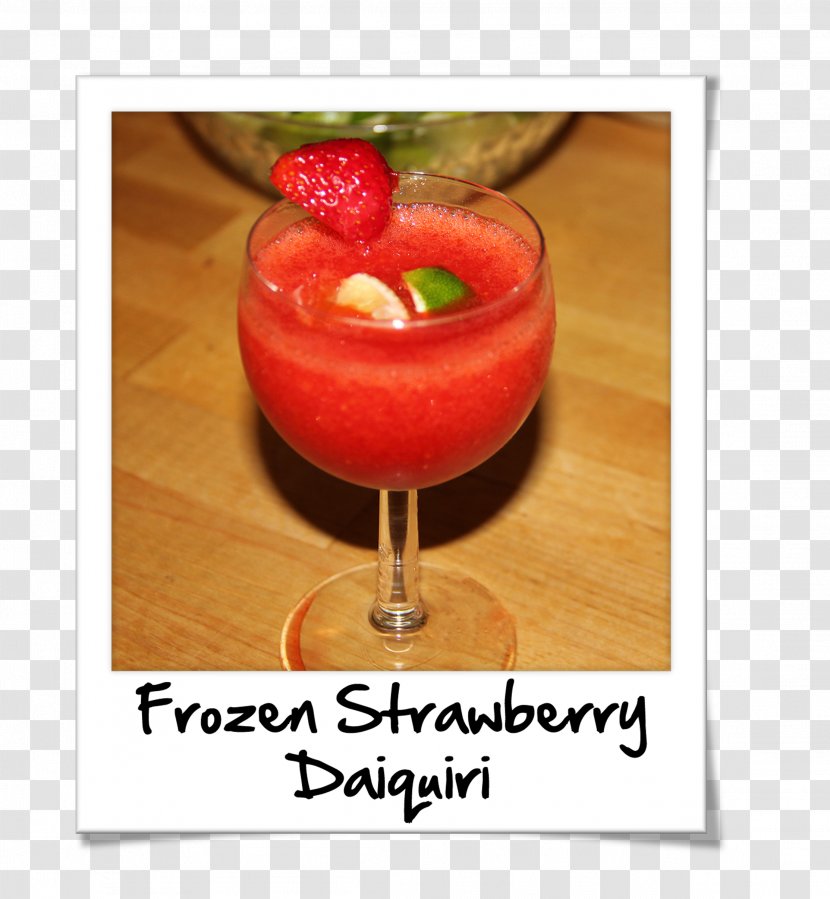Cocktail Garnish Daiquiri Strawberry Non-alcoholic Drink - Strawberries - Daquiri Transparent PNG