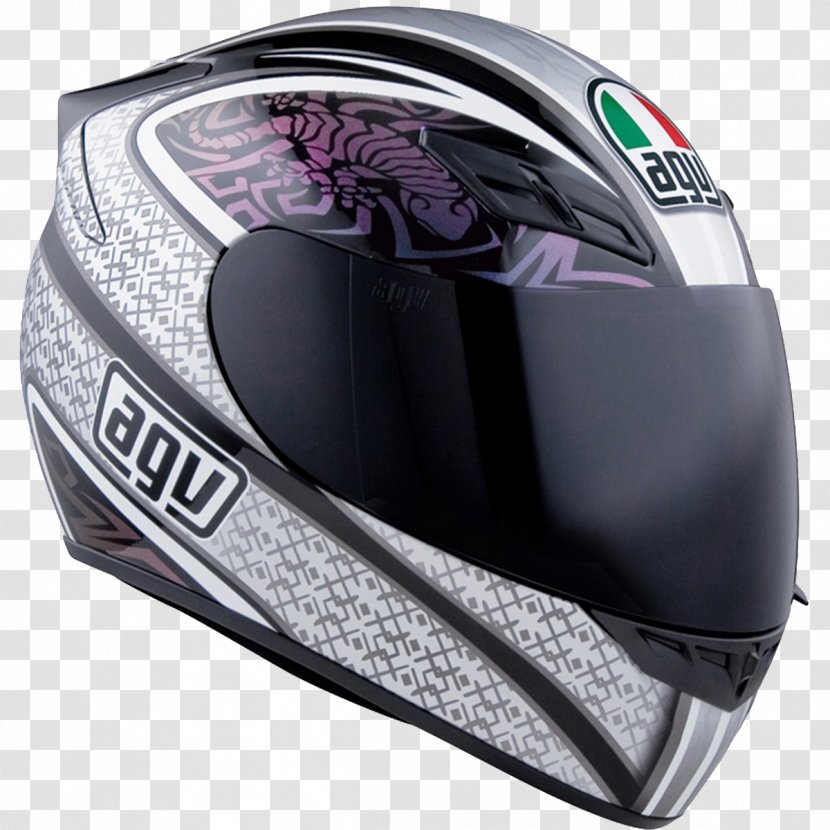 Bicycle Helmets Motorcycle Ski & Snowboard AGV - Clothing - Silver Black Transparent PNG