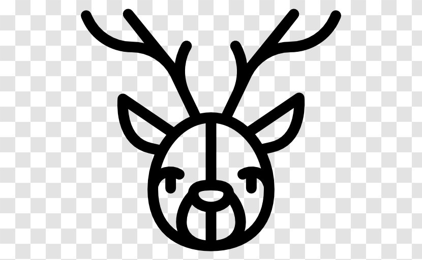 Drawing Reindeer Christmas Clip Art - Black And White Transparent PNG