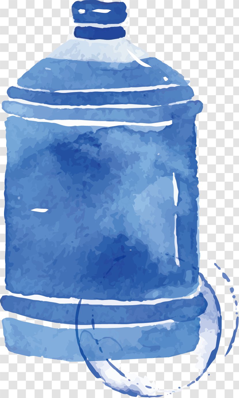 Watercolor Painting - Bottled Water - Creative Bucket Transparent PNG