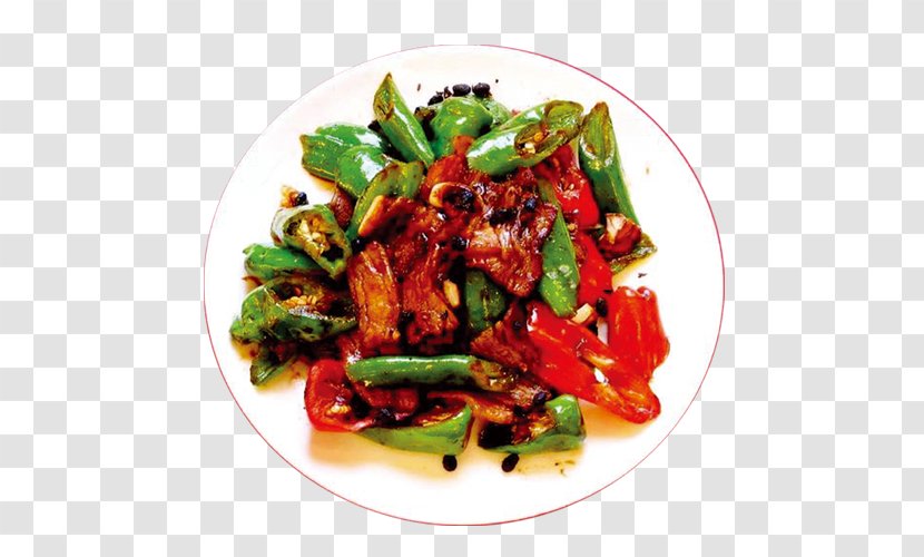 Fried Chicken Twice Cooked Pork Vegetarian Cuisine Spinach Salad - Dish - Green Pepper Stir-fried Transparent PNG