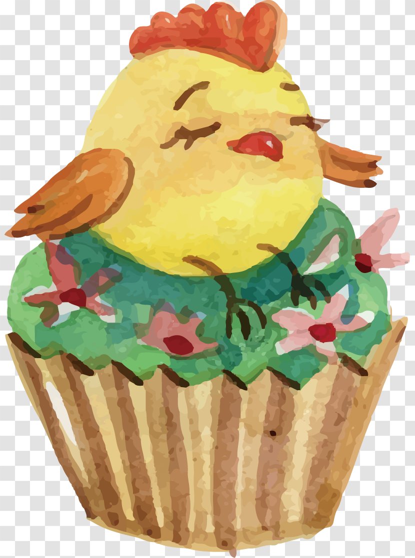 Easter Bunny Cake Cupcake - Decorating - Hand-painted Chick Transparent PNG