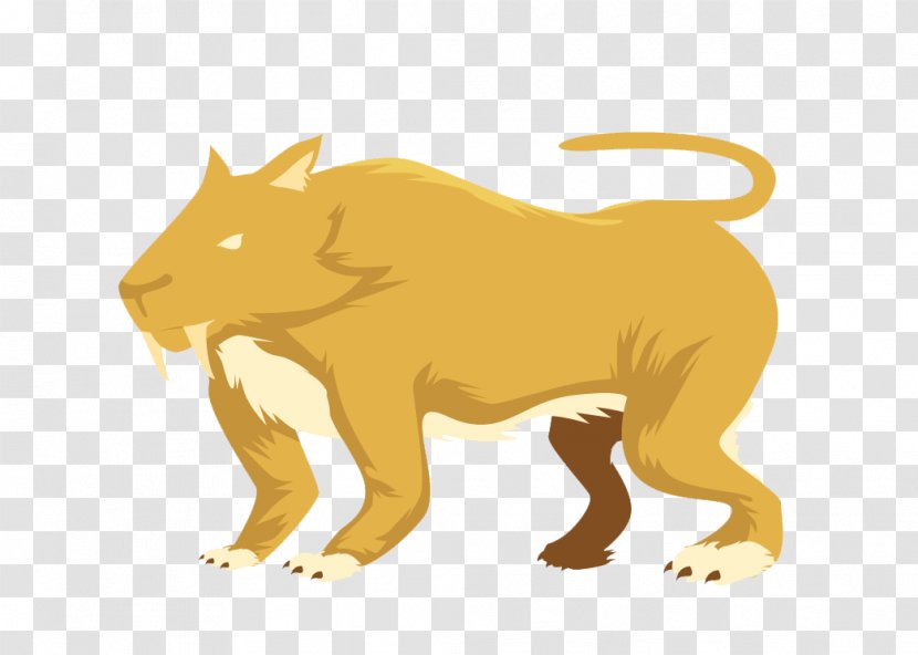Cat Saber-toothed Tiger Lion - Like Mammal - Ice Century Transparent PNG