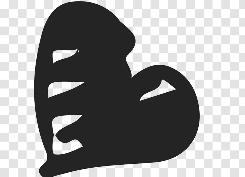 Clip Art Black Silhouette Headgear Finger - Polka Dot Heart Stamp Transparent PNG