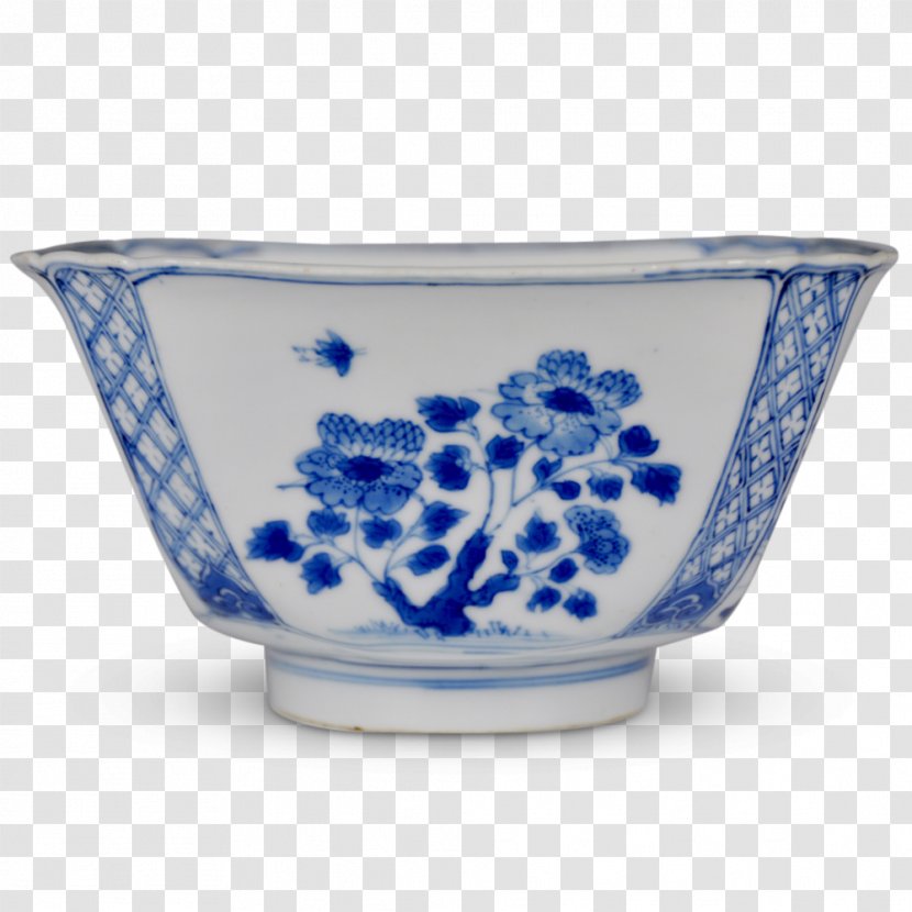 Blue And White Pottery Ceramic Cobalt Bowl Saucer - Porcelain - Celadon Vase Transparent PNG