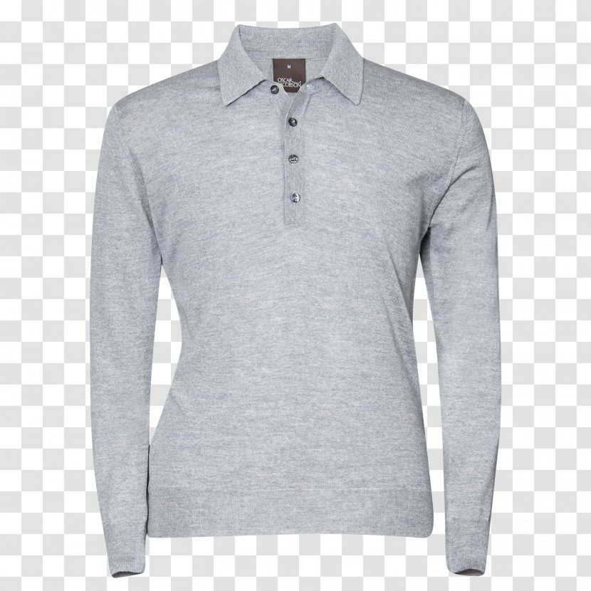 Sleeve Neck Grey - Long Sleeved T Shirt Transparent PNG