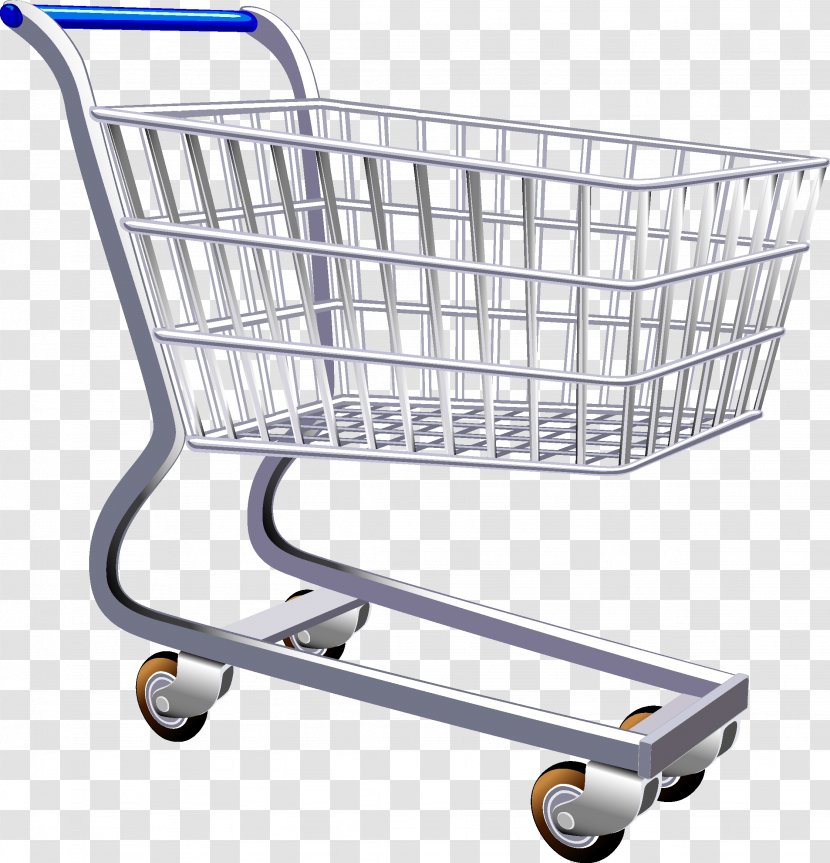 Shopping Cart Supermarket Clip Art - Bags Trolleys Transparent PNG