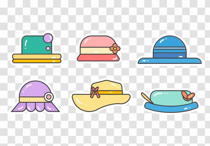 Cap Hat Clip Art - Area - Different Styles Of Ladies Hats Transparent PNG