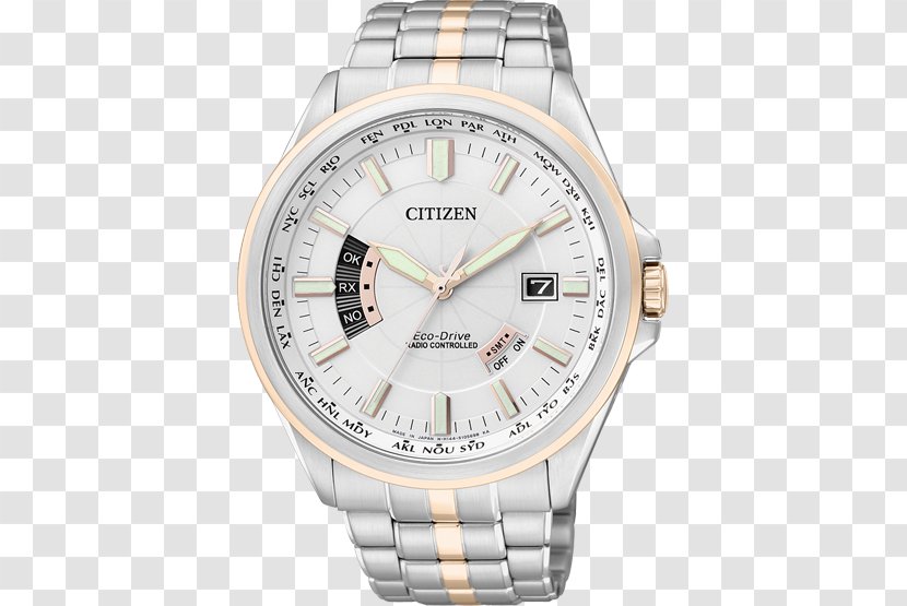 Eco-Drive Watch Citizen Holdings Radio Clock - Steel Transparent PNG