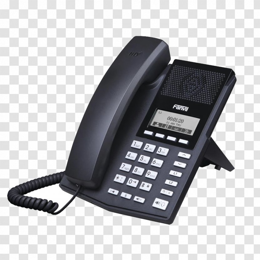 VoIP Phone Session Initiation Protocol Voice Over IP Telephone Power Ethernet - Telephony - H5 Transparent PNG