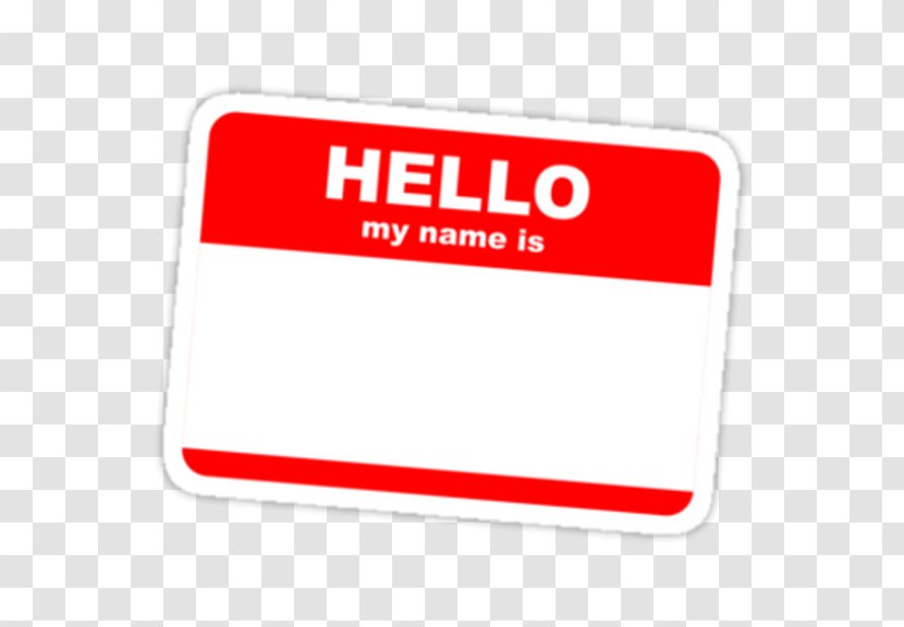 My Name Is Tag Sticker Label Idea - Hello Transparent PNG