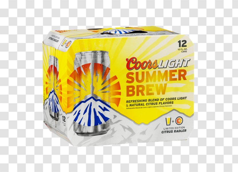 Coors Light Molson Brewing Company Beer Shandy - Beverage Can Transparent PNG