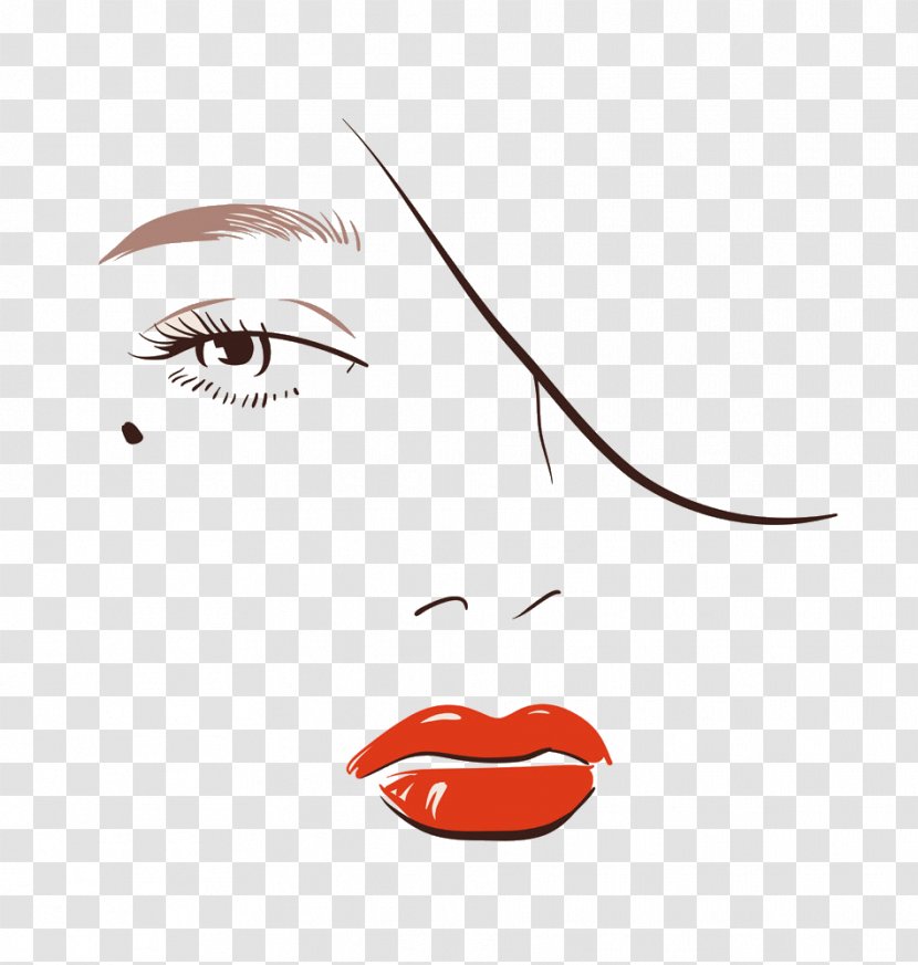Lip Illustration - Frame - Lips Transparent PNG