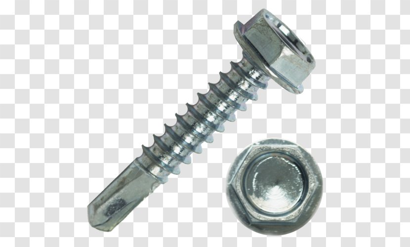 Self-tapping Screw Bolt Thread Fastener - Stainless Steel Transparent PNG