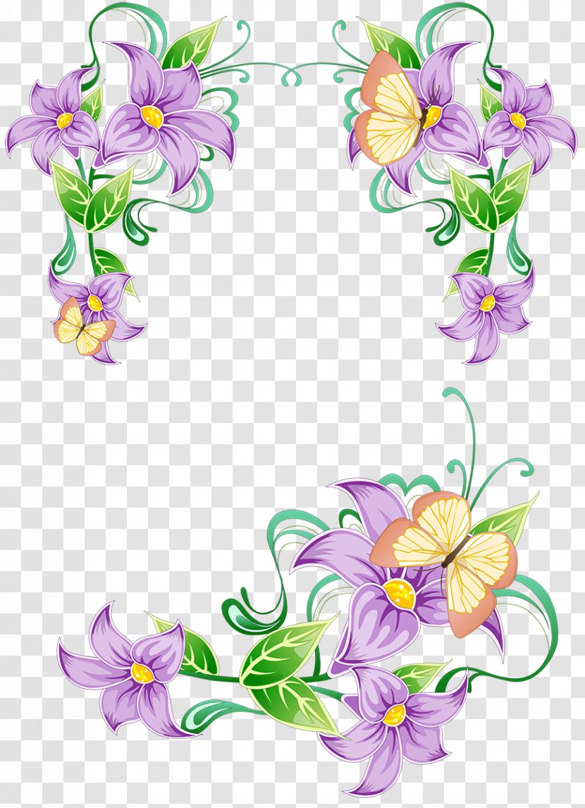 Flower Clip Art - Pollinator - Purple Frame Transparent PNG
