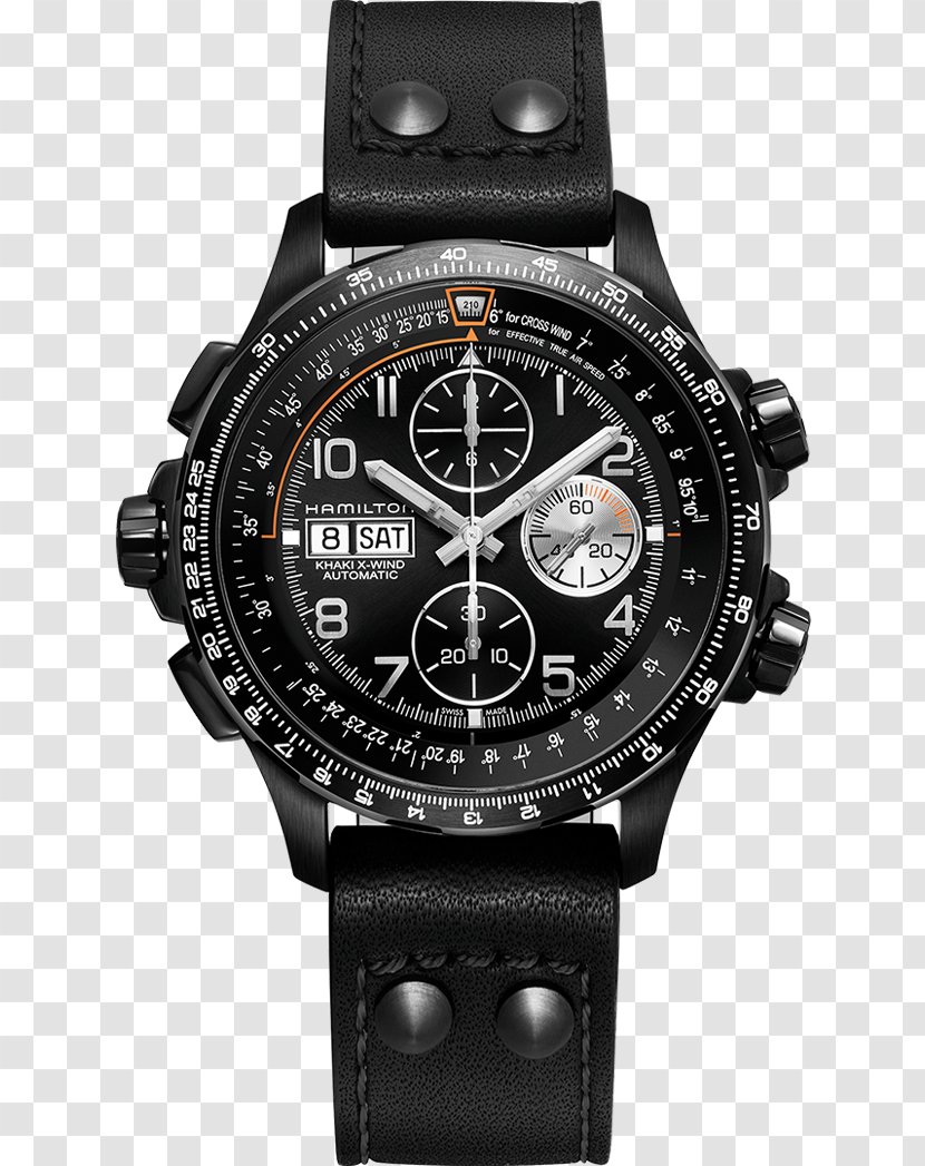 Hamilton Men's Khaki Aviation X-Wind Auto Chrono Chronograph Watch Company Automatic Transparent PNG