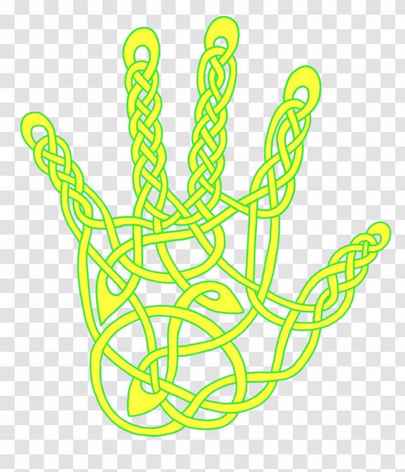 Irish People Polyamory Celtic Knot Hand - Yellow Transparent PNG