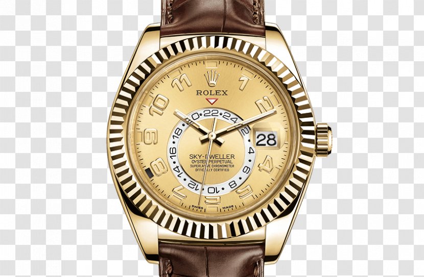 Rolex Sky-Dweller Watch Movement Colored Gold Transparent PNG