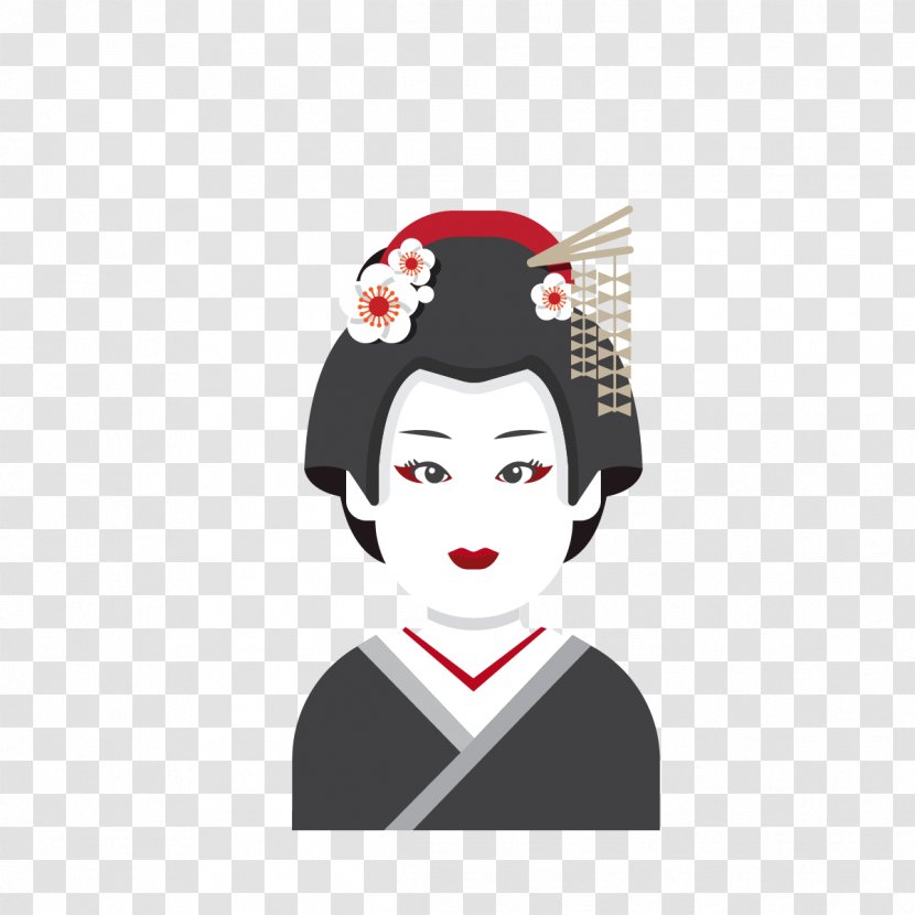 Japan Infographic - Vector Cartoon Japanese Woman Transparent PNG