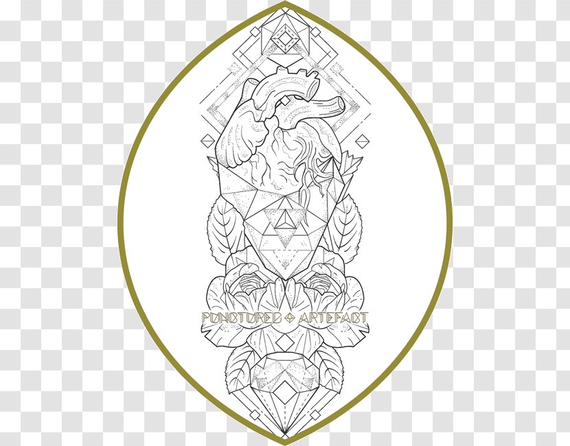 Line Art Drawing Work Of - Mandala Wedding Invitation With Diamond Heart Transparent PNG