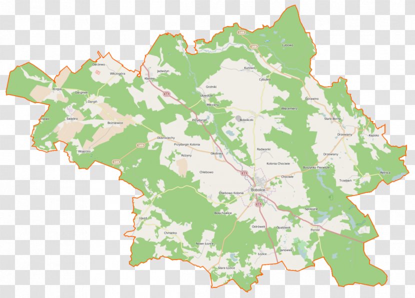 Bobolice Porost Kurowo, West Pomeranian Voivodeship Kłanino, Drzewiany - Map Transparent PNG
