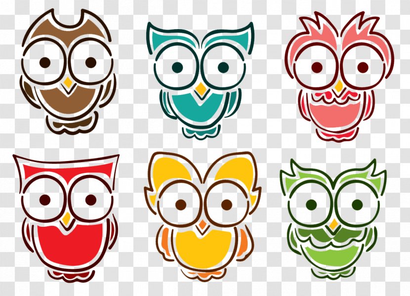 Twelve Owls Cartoon - Animated - Vector Owl Transparent PNG