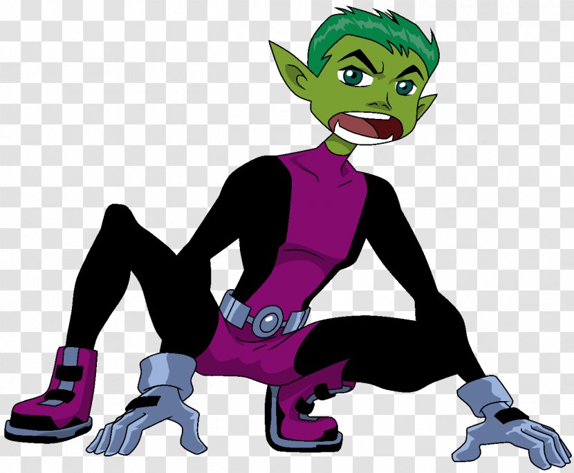 Beast Boy Raven Starfire Cyborg Joker - Purple Transparent PNG