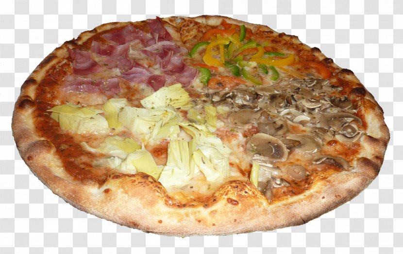 Pizza Quattro Stagioni Italian Cuisine Neapolitan Margherita - Tarte Flamb%c3%a9e - Cauliflower Transparent PNG