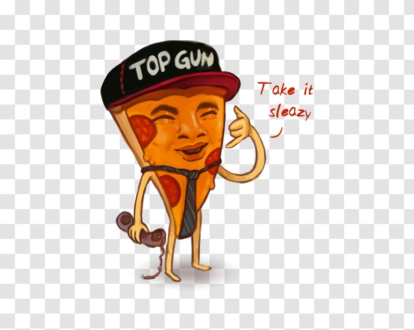 Drawing Pizza Top Gun - Cartoon - Steve Transparent PNG