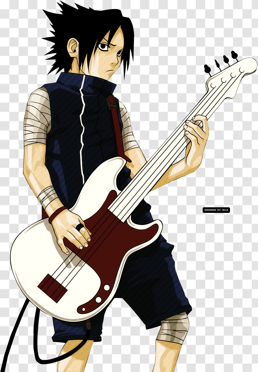Bass Guitar Sasuke Uchiha Electric Kakashi Hatake - Cartoon Transparent PNG