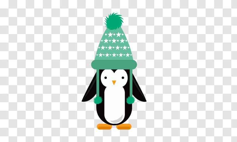 Penguin Bird Cartoon - Vector Wearing A Hat Transparent PNG