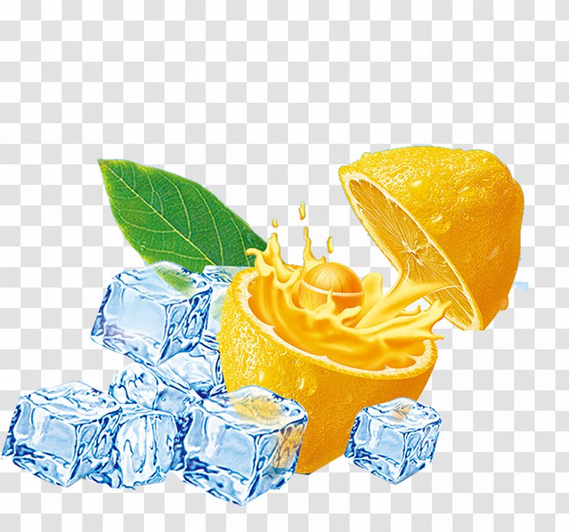 Ice Cream Juice Cocktail - Orange Transparent PNG