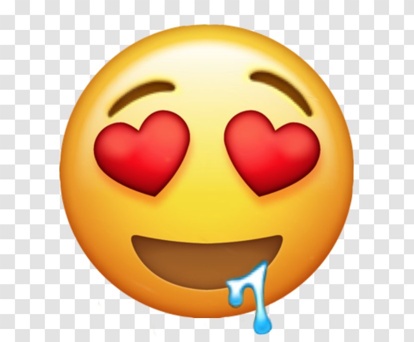 Emoji Emoticon Falling In Love Smiley - Sticker Transparent PNG
