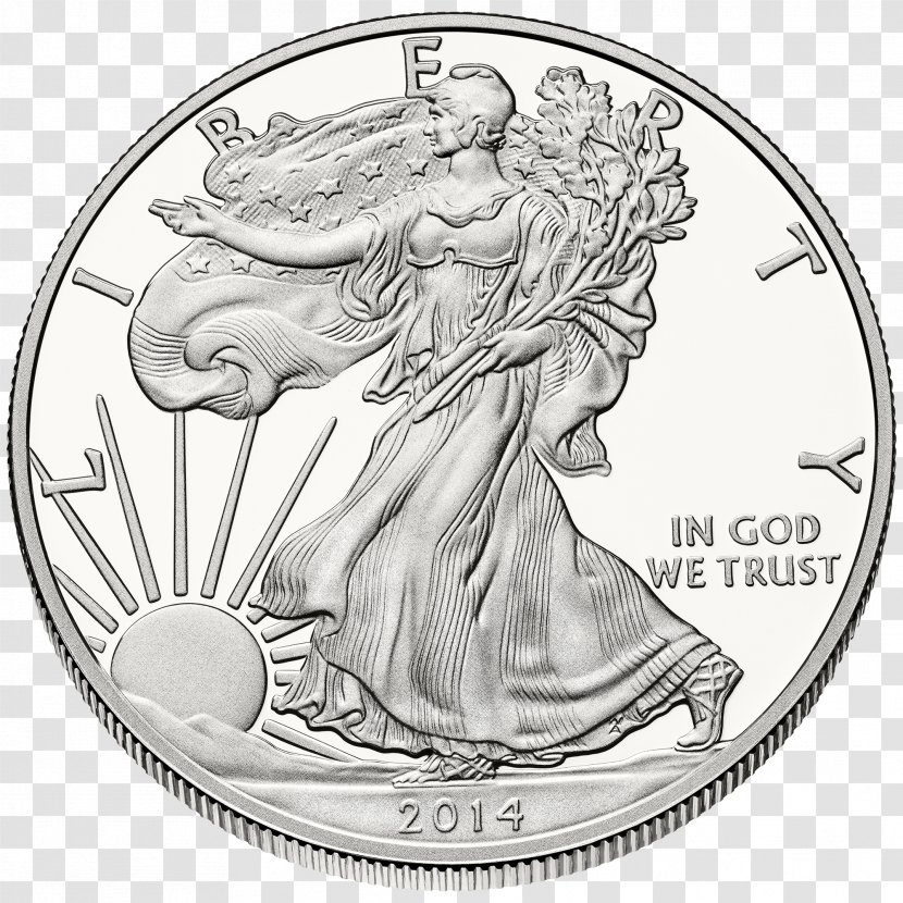 American Silver Eagle United States Mint Bullion Coin - Dollar Transparent PNG