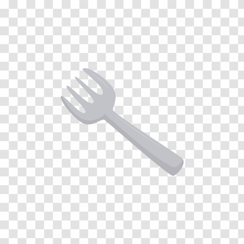 Fork Spoon - Black And White - A Gray Transparent PNG