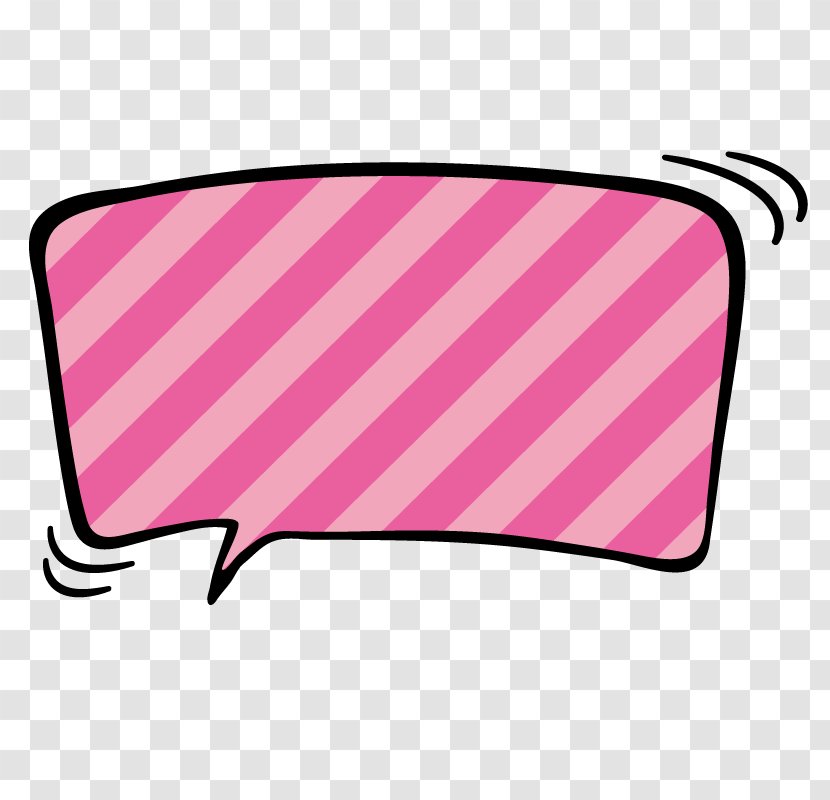 Cute Square Speech Bubble. - Pink M - Magenta Transparent PNG