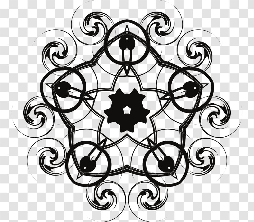 Clip Art Black And White Image Drawing - Symmetry - Blackandwhite Transparent PNG