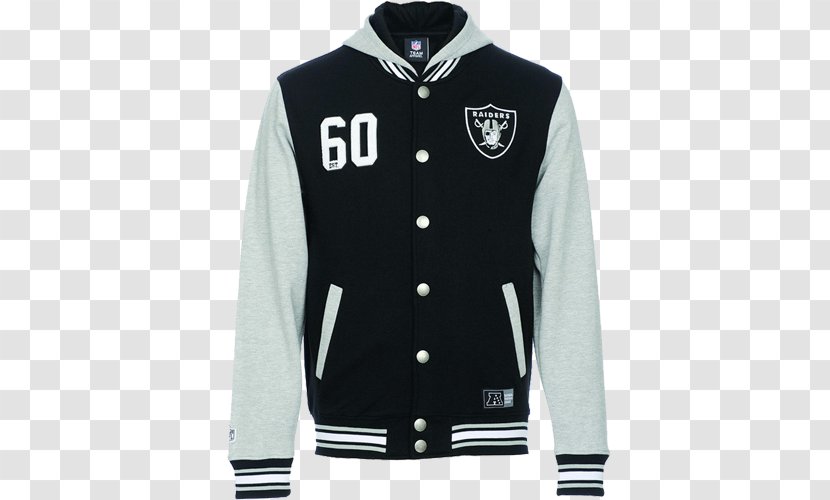 Jacket Hoodie Oakland Raiders Uniform - Majestic Athletic - Letterman With Hood Transparent PNG