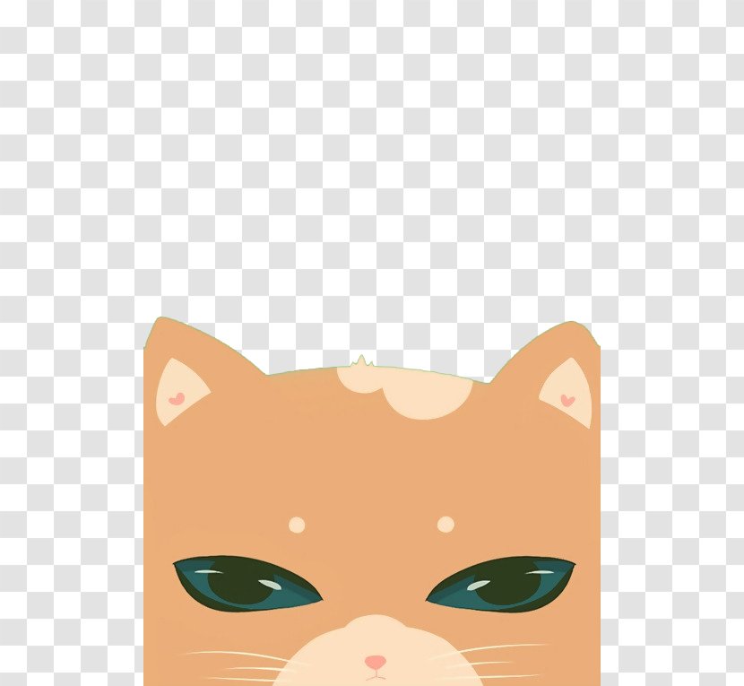 Kitten Cartoon Ear Illustration - Orange Animal Transparent PNG