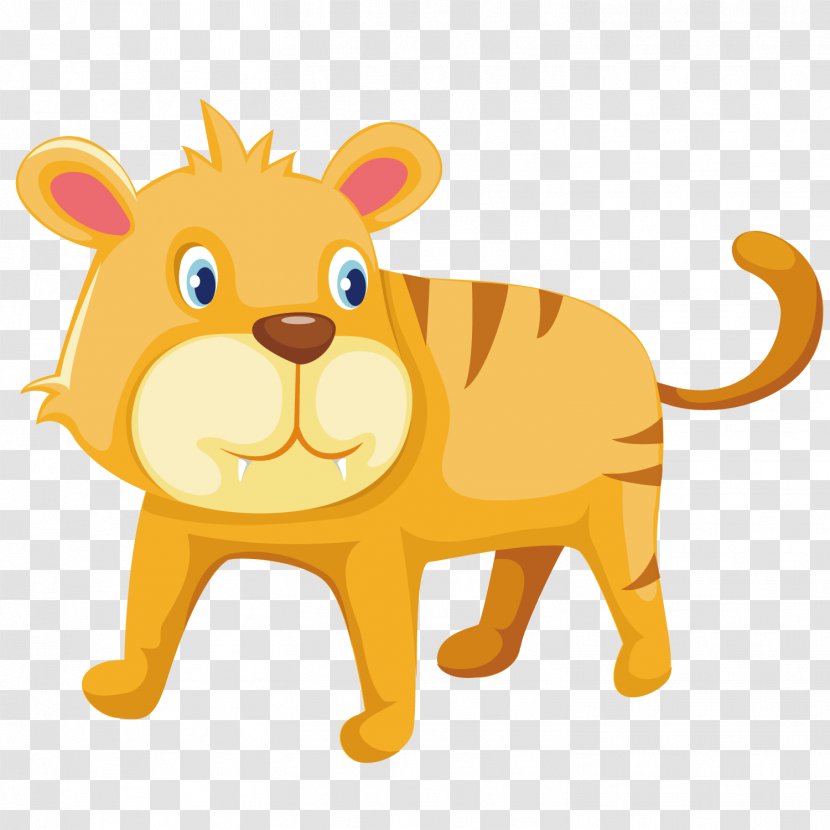 Tiger Alphabet Illustration - Big Cats - Cute Transparent PNG
