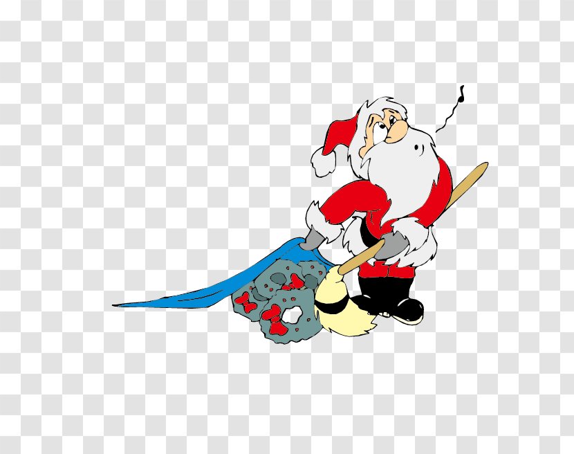Santa Claus Ded Moroz Rudolph Christmas Ornament Clip Art - Cartoon - Sweeping Vector Transparent PNG