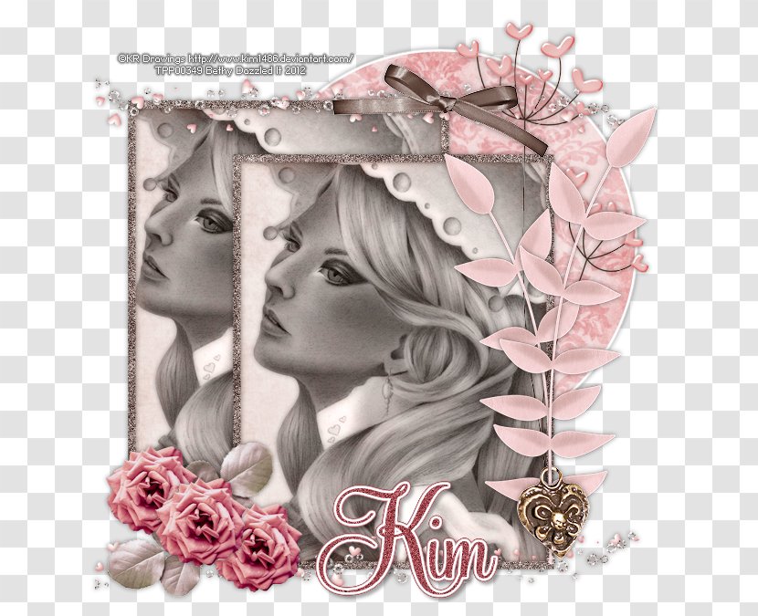 Picture Frames Pink M Flower Figurine RTV - Hair Accessory Transparent PNG
