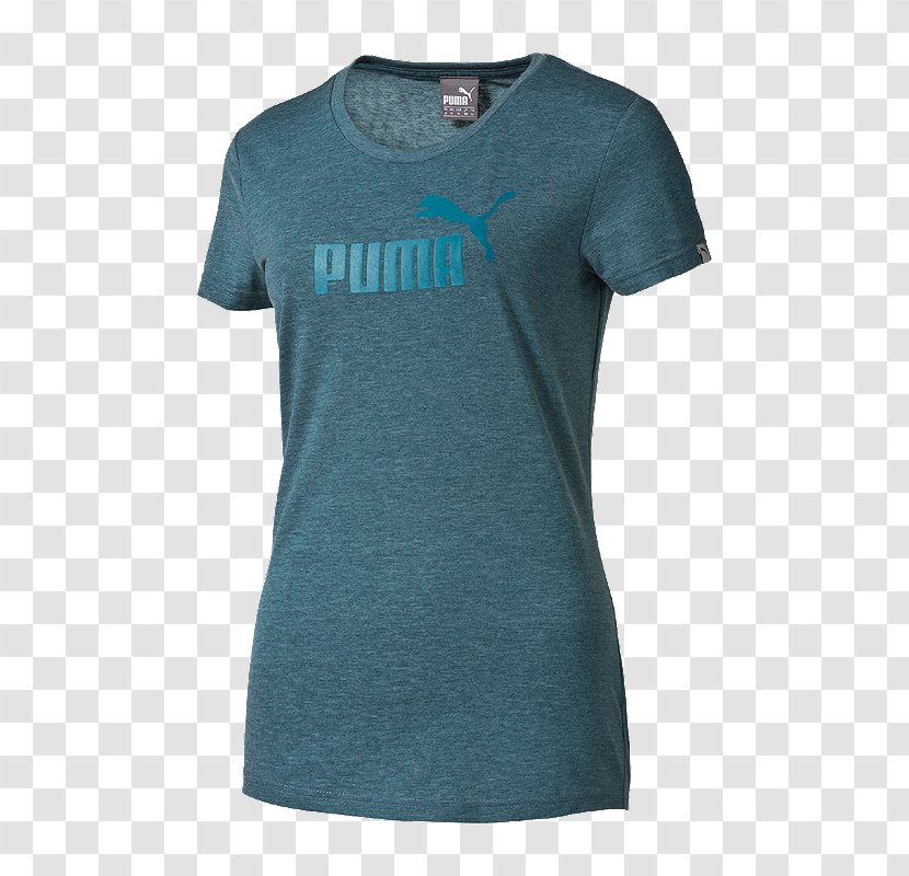 T-shirt Sleeve Neck Product - Electric Blue - Puma Tennis Shoes For Women Transparent PNG