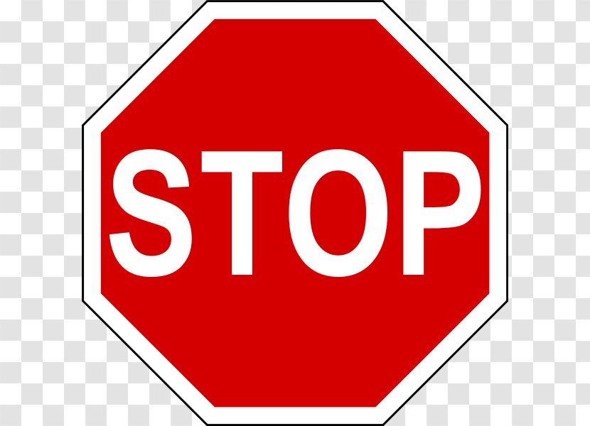 Stop Sign Traffic Intersection Clip Art - Light - Number Transparent PNG