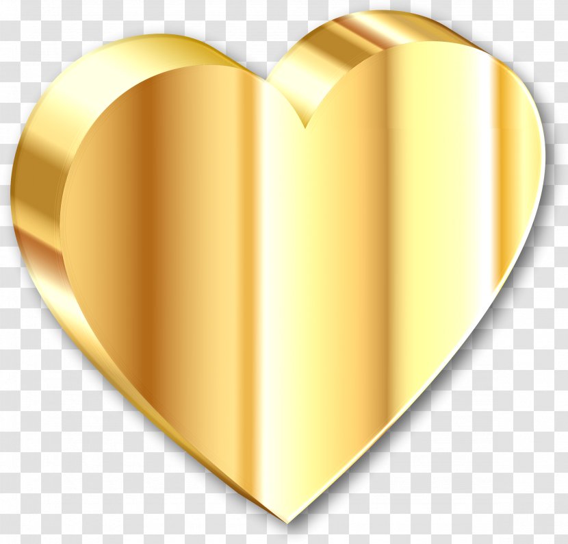 Heart Light Gold Clip Art Transparent PNG